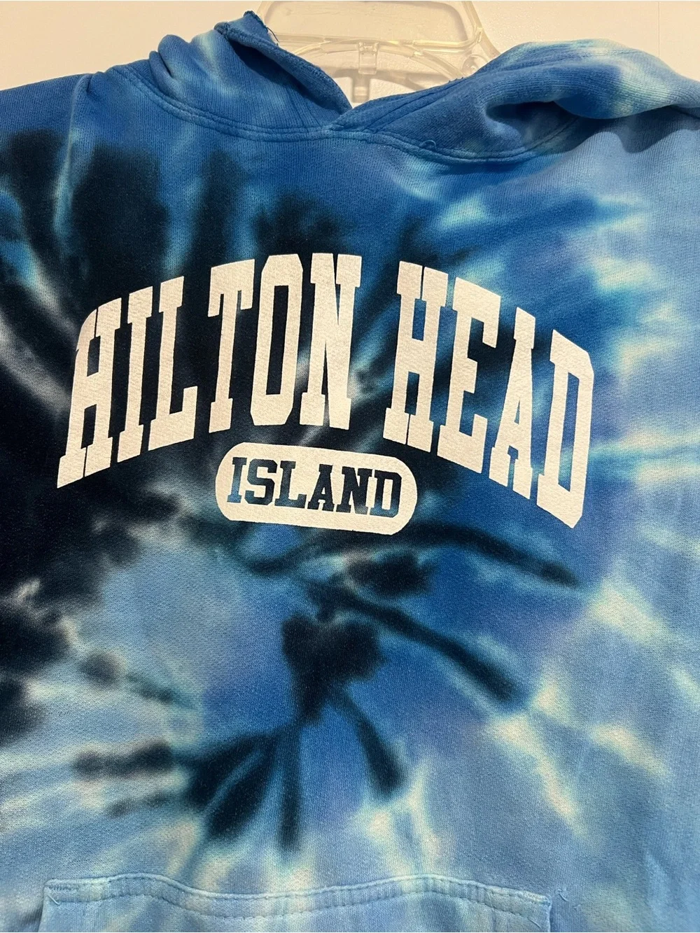 Blue Tie-Dye Kids Hoodie size XL